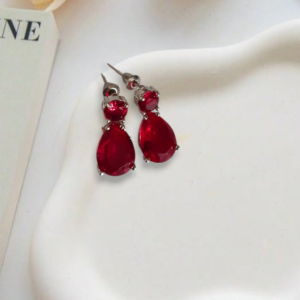 Minimalist Duo-Stone Drop Earrings