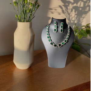 Luxe Halo AD Necklace Set