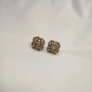 Snowflake Cluster AD Studs - Mehndi Plated