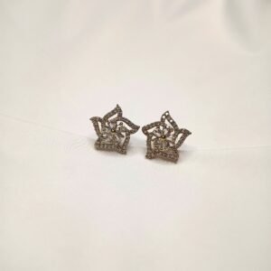 Stellar Petal Mehndi-Plated Studs